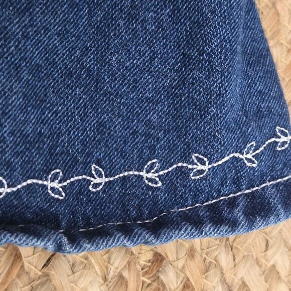 Vintage‎ Minnie Mouse Embroidered Dress Overalls Bibs Girls Size 5/6 - Picture 4 of 9